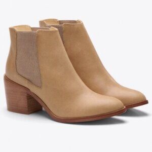 Nisolo Women’s Leather Heeled Chelsea Almond Ankle Boots, 9.5